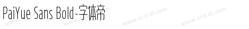 PaiYue Sans Bold字体转换